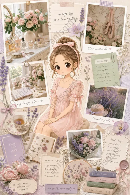 Viral Pinterest Girl Chibi Mood Boards