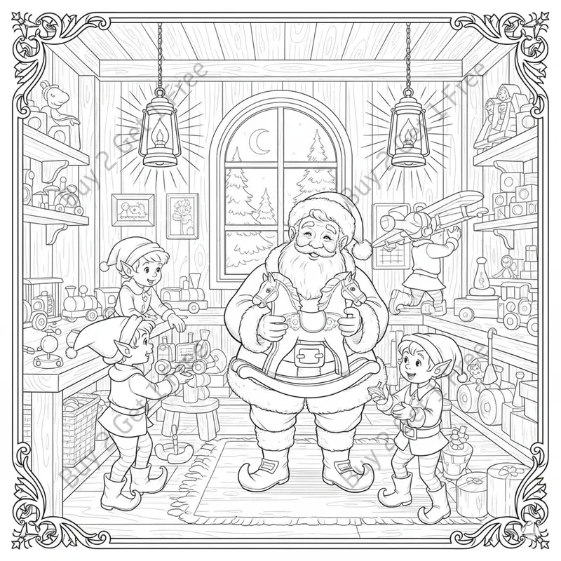 Santa Elf Coloring Pages Creators