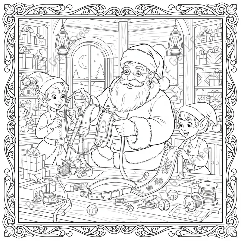 Santa Elf Coloring Pages Creators