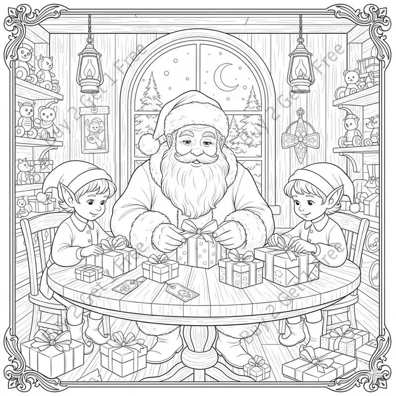 Santa Elf Coloring Pages Creators