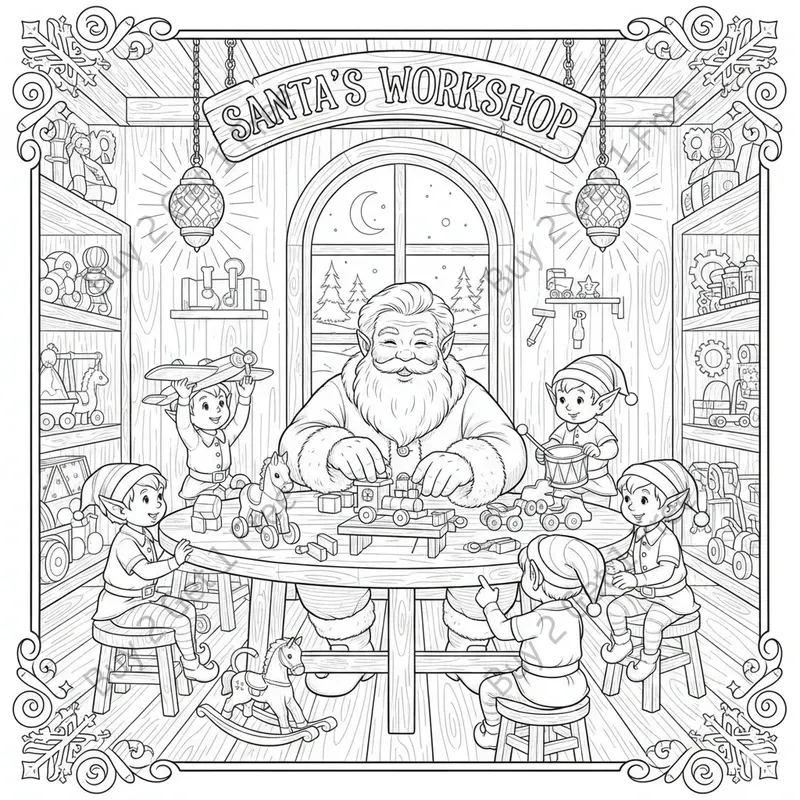 Santa Elf Coloring Pages Creators