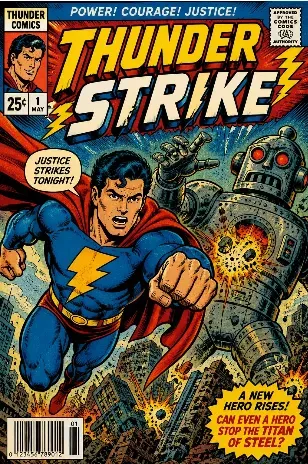 Superhero Comic Book Cover Generator
