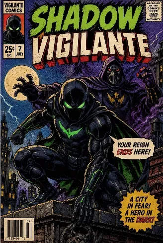 Superhero Comic Book Cover Generator