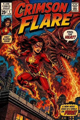 Superhero Comic Book Cover Generator