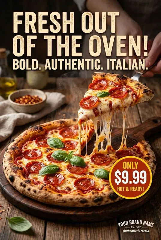 Pizza Italian Food Ad Posters