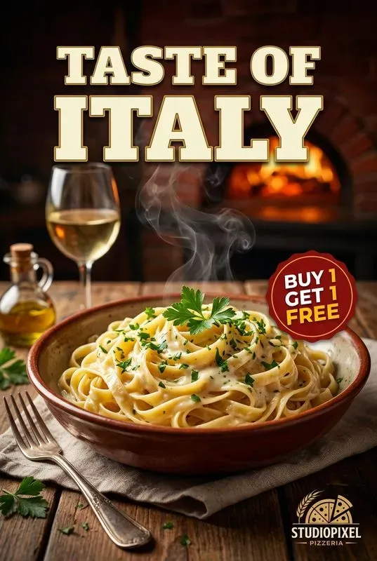 Pizza Italian Food Ad Posters