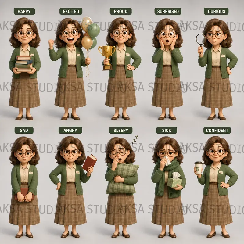 3D Character Emotion Props