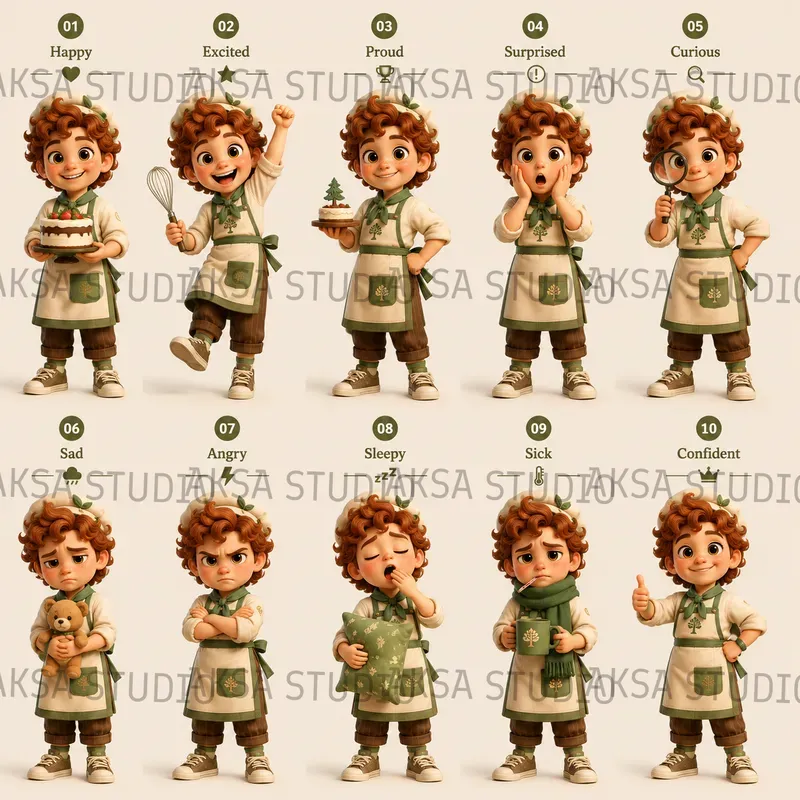 3D Character Emotion Props