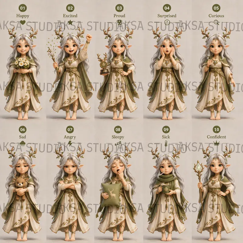 3D Character Emotion Props