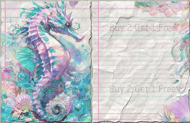 Mermaid Cyberpunk Double Pages