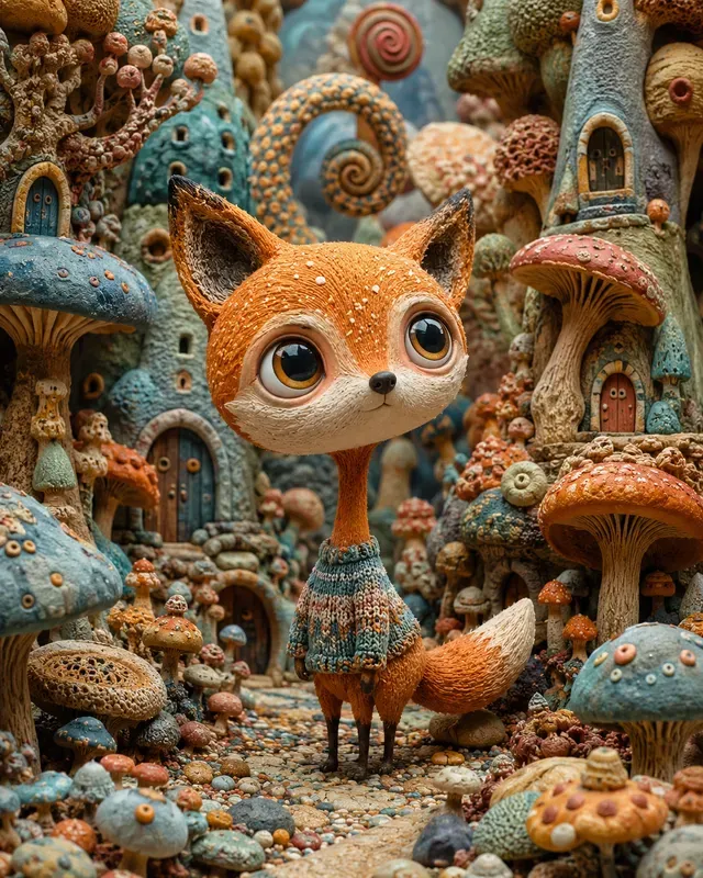 Handcrafted 3D Whimsical Diorama Art