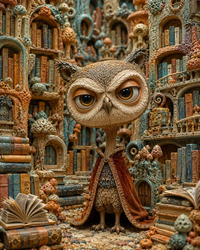 Handcrafted 3D Whimsical Diorama Art