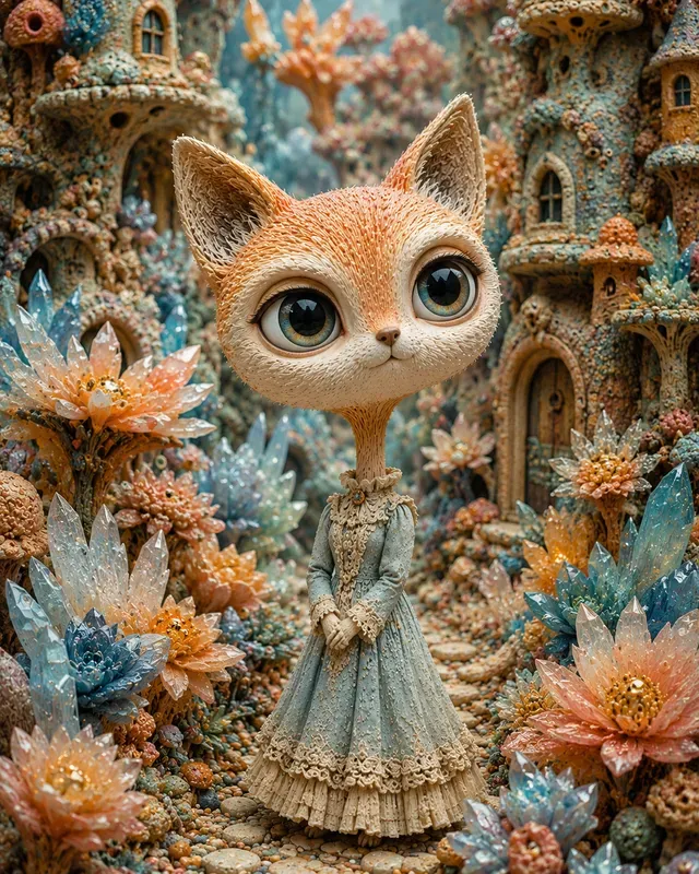 Handcrafted 3D Whimsical Diorama Art