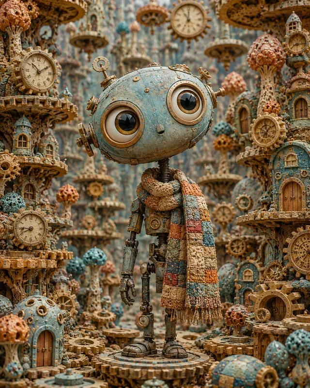 Handcrafted 3D Whimsical Diorama Art