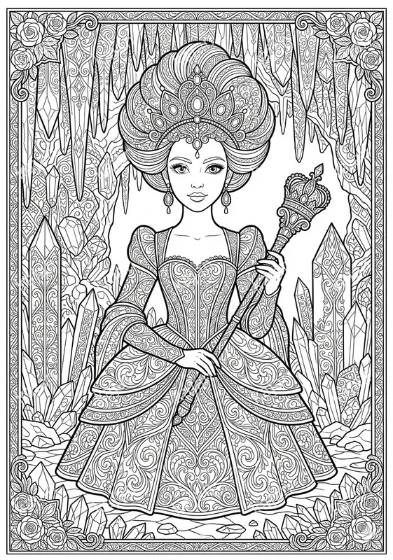 Fantasy Royalty Coloring Pages