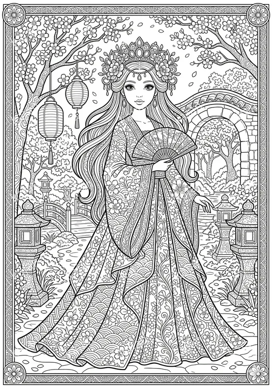 Fantasy Royalty Coloring Pages