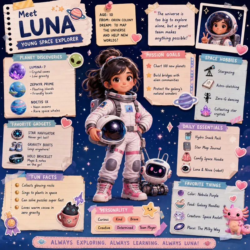 Personalized Character Profile Boards