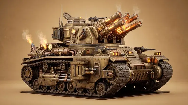 3D Stylized Scifi Mech Tanks