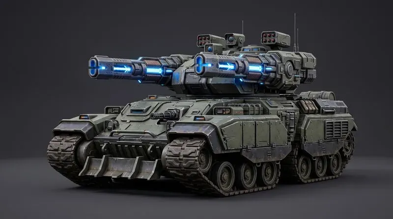 3D Stylized Scifi Mech Tanks