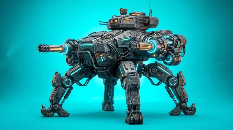3D Stylized Scifi Mech Tanks