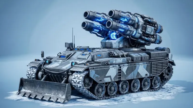 3D Stylized Scifi Mech Tanks