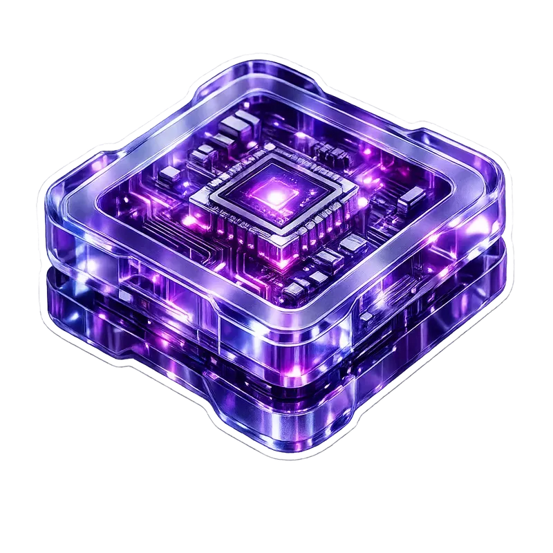 Elite Glassmorphism Tech Sticker Cliparts