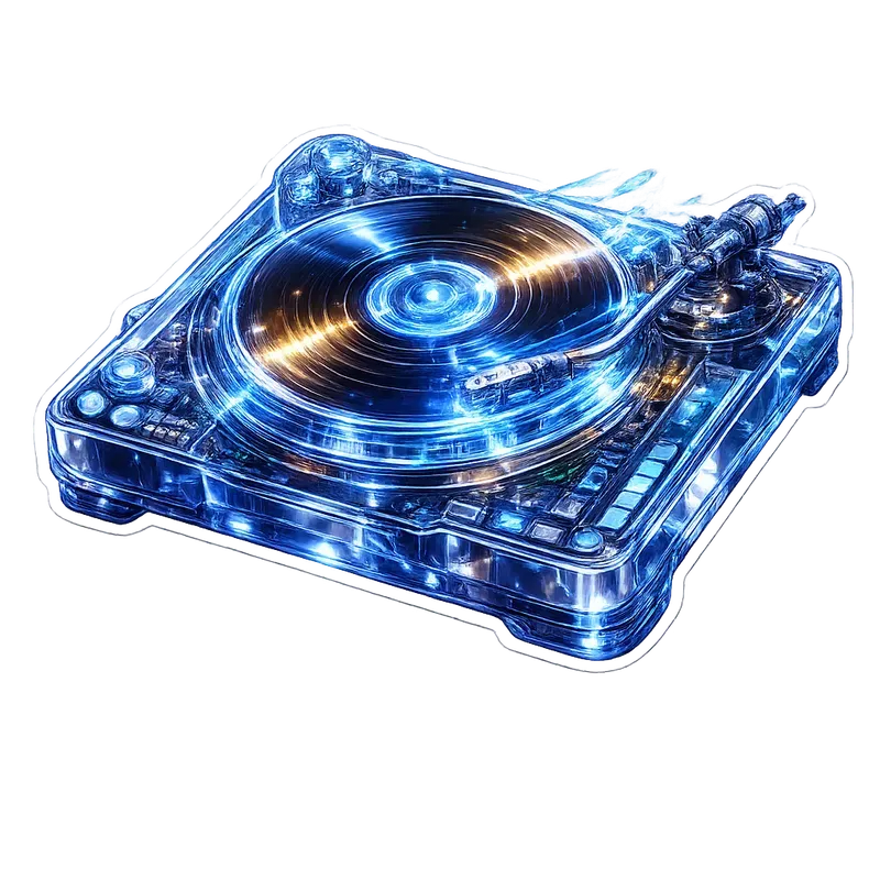 Elite Glassmorphism Tech Sticker Cliparts