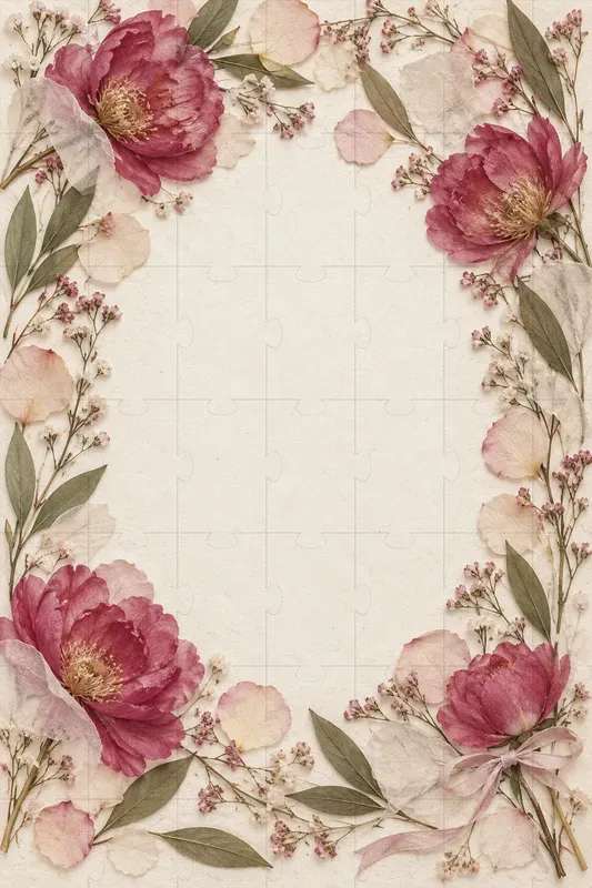 Pressed Flower Card Backgrounds