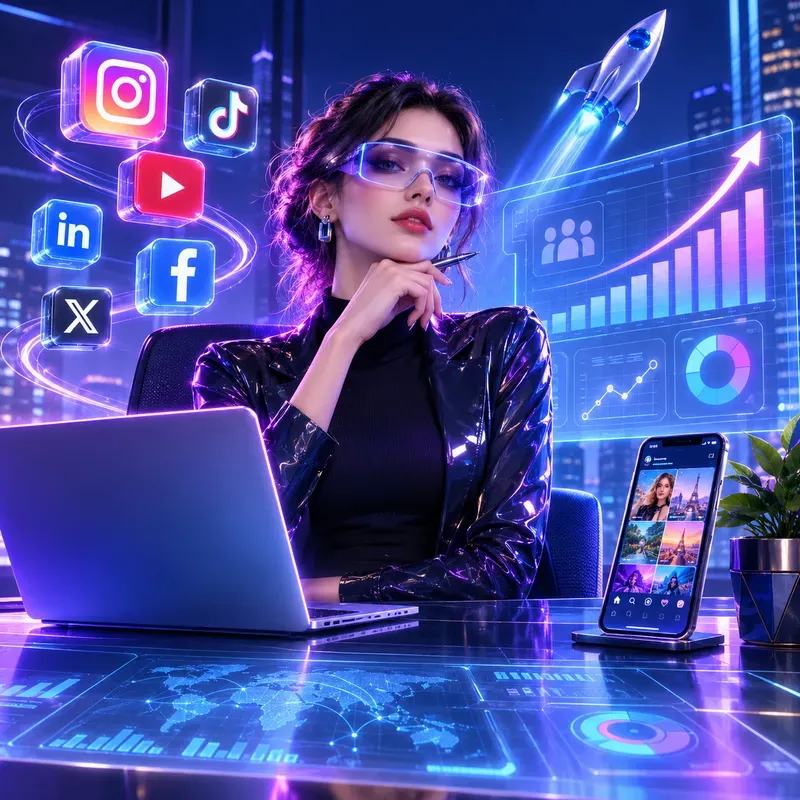 Futuristic Digital Marketing Posters