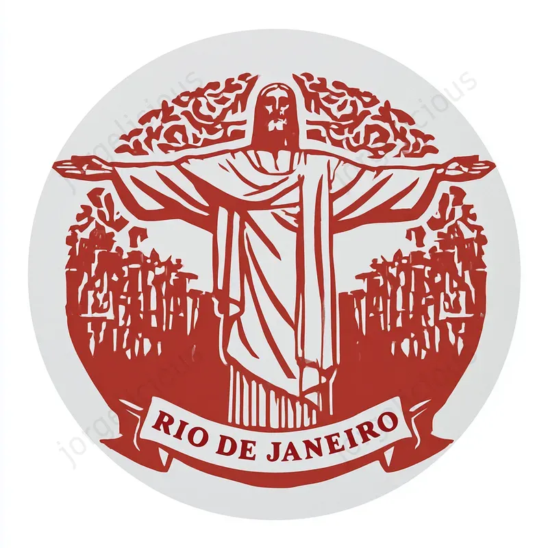 Red White City Landmark Badges