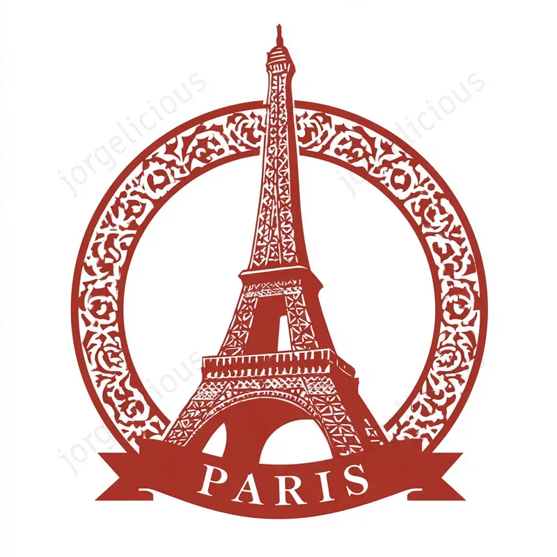Red White City Landmark Badges
