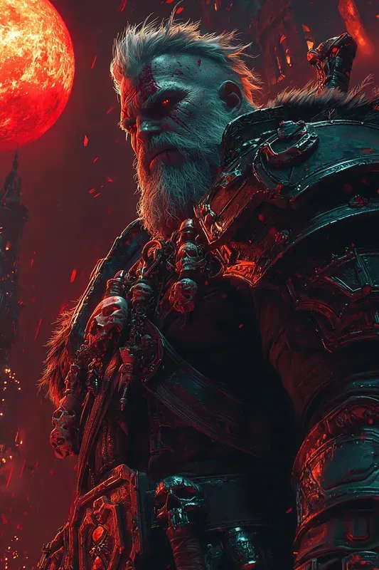 Epic Fantasy Bloodmoon Barbarian Art