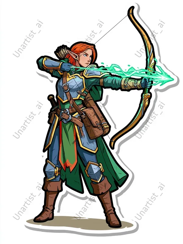 Sticker Art Fantasy RPG Characters