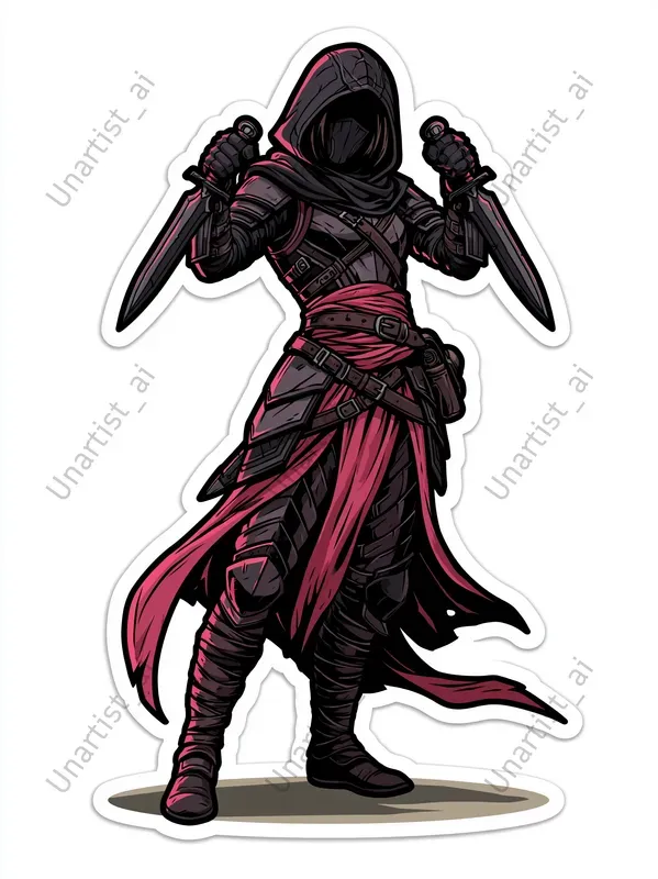 Sticker Art Fantasy RPG Characters