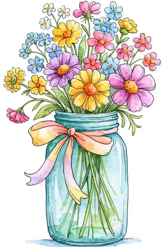 Sunshine Summer Watercolor Cliparts