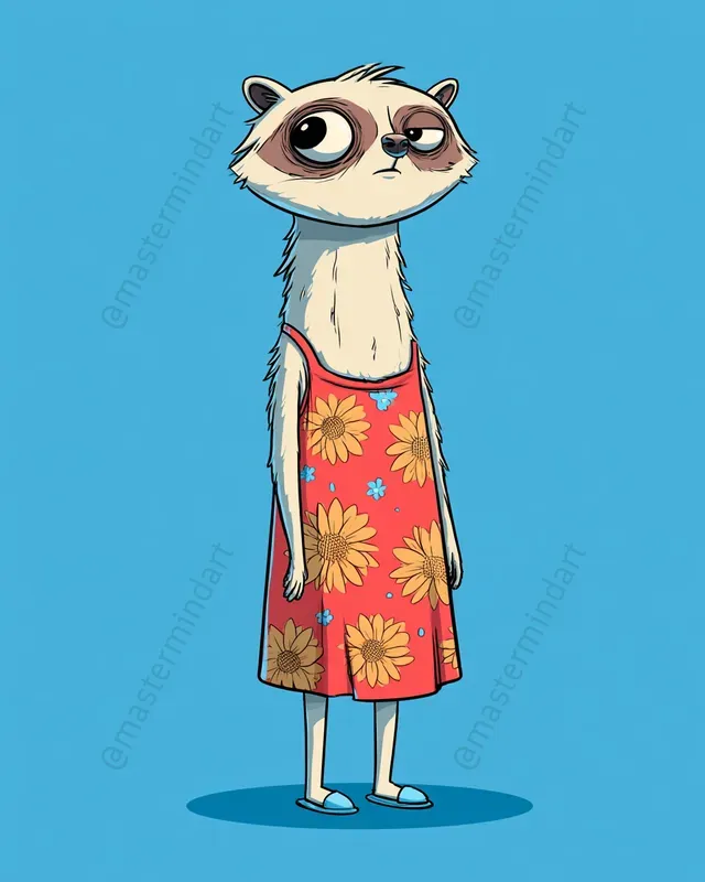 2D Cartoon Animal Stickers