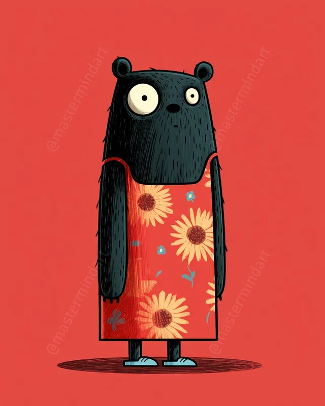 2D Cartoon Animal Stickers