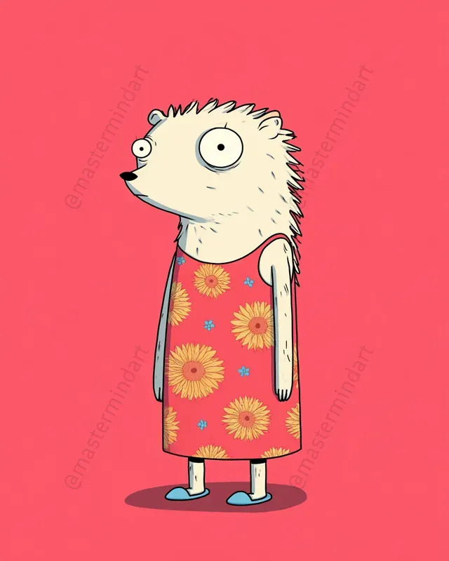 2D Cartoon Animal Stickers