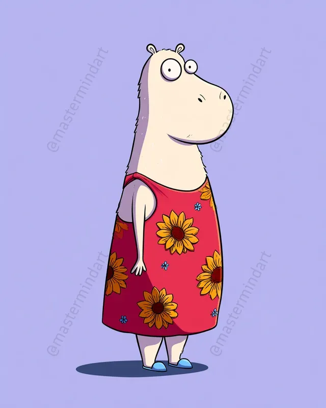 2D Cartoon Animal Stickers