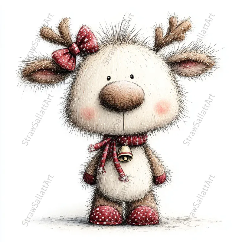 Watercolor Christmas Character Gift Cards