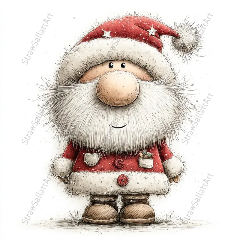 Watercolor Christmas Character Gift Cards