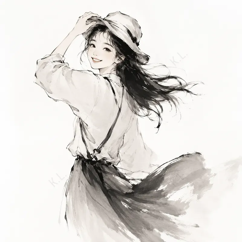 Elegant Chinese Ink Wash Art