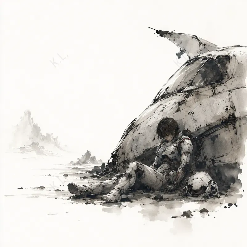 Elegant Chinese Ink Wash Art