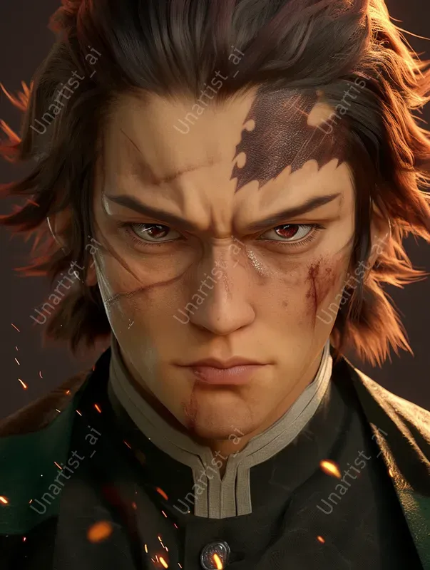 Hyperrealistic Demon Slayer Portraits