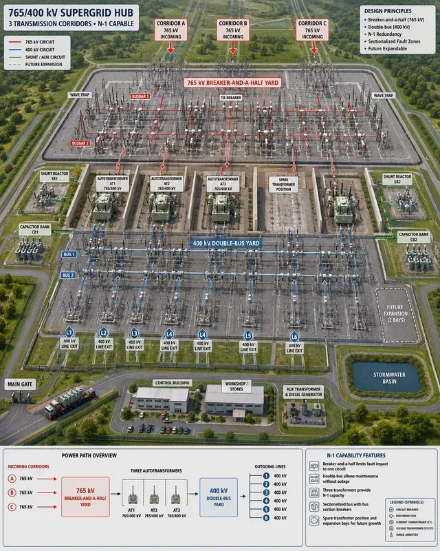 Highvoltage Substation Grid Yards