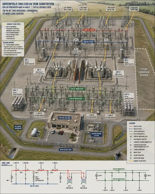 Highvoltage Substation Grid Yards