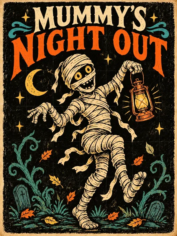 Vintage Halloween Character Posters
