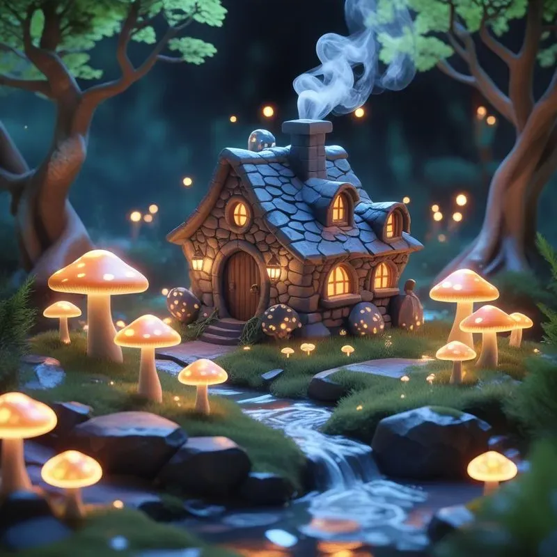 Isometric 3D Diorama Scenes
