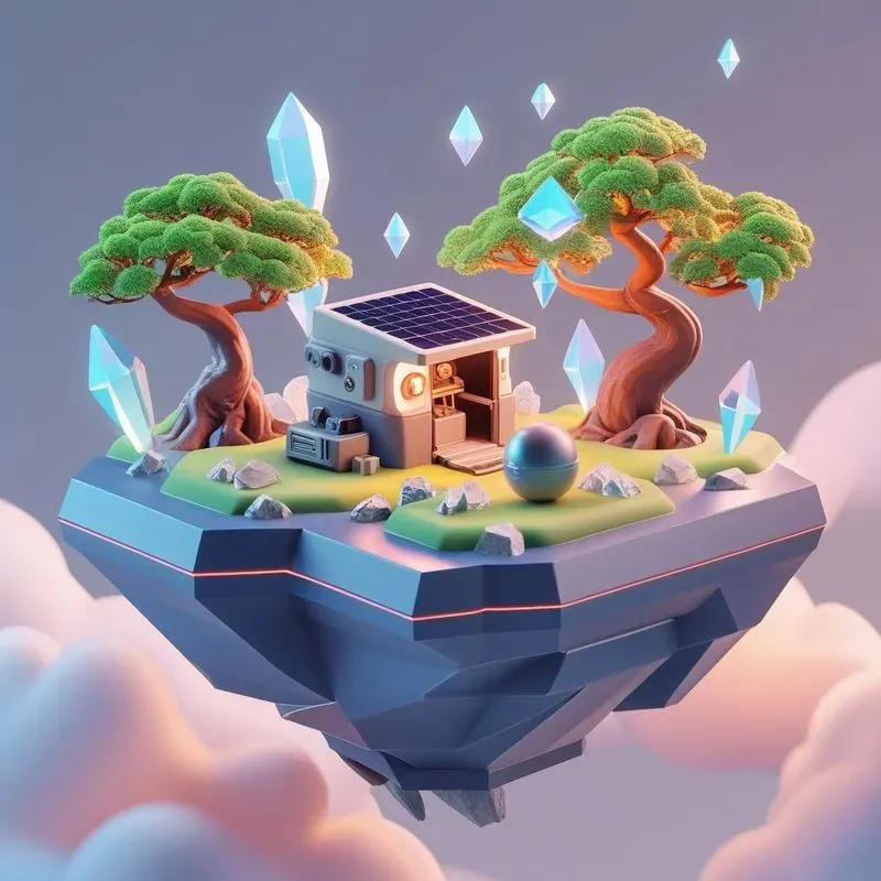 Isometric 3D Diorama Scenes