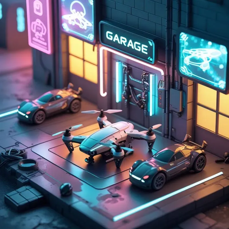 Isometric 3D Diorama Scenes